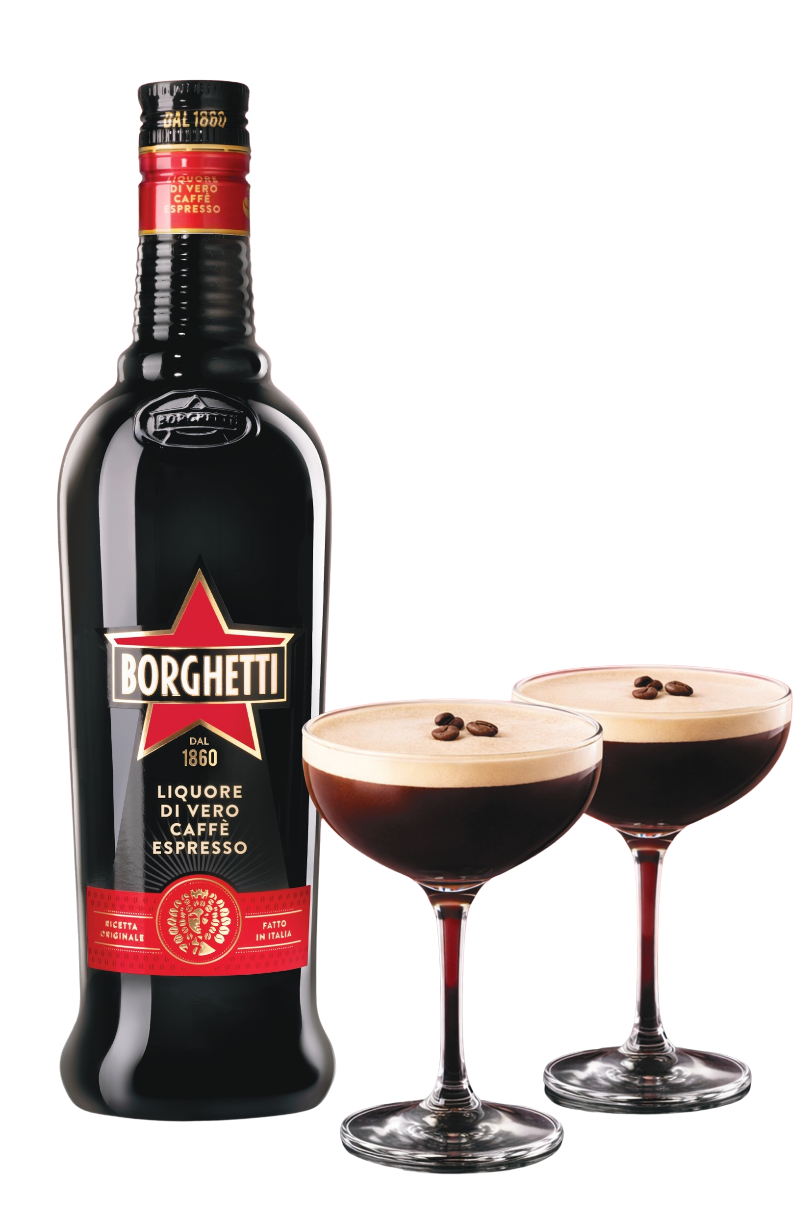 Caffe Borghetti bottle and Espresso Martini
